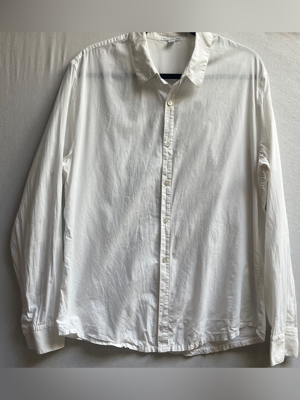 James Perse 100% Cotton White Button-Up Shirt Sz 3 - XL